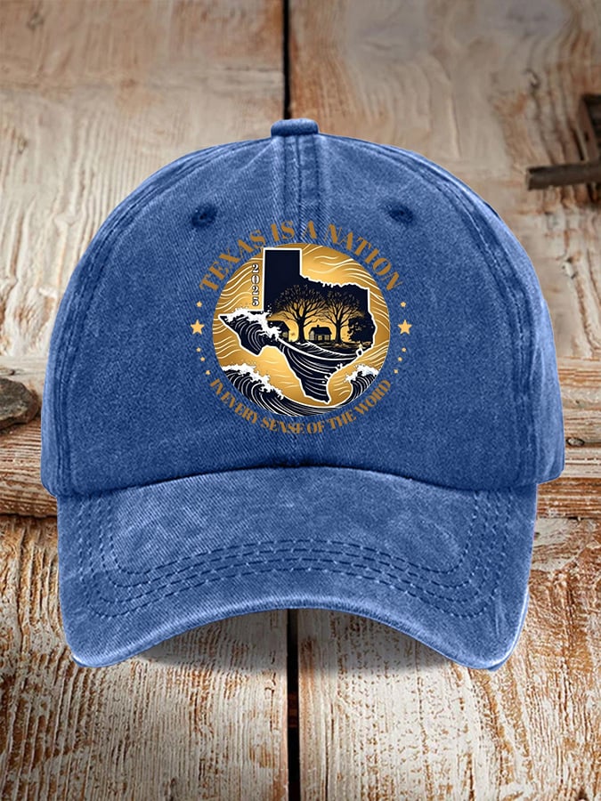 🙏💔Join us in praying for Texas.🙏Retro Texas Strong Texas Is A Nation In Every Sense Of The Word Print Baseball Cap
