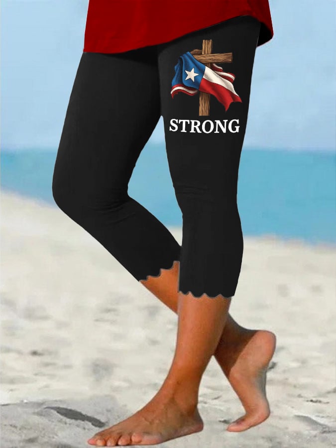 🙏💔Join us in praying for Texas.🙏Women's Texas Strong Printed Leggings