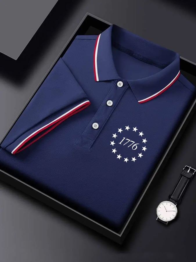 Men's 1776 Print Polo Shirt