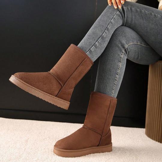 Winter Faux-Fur Lining Mid-Calf Snow Boots