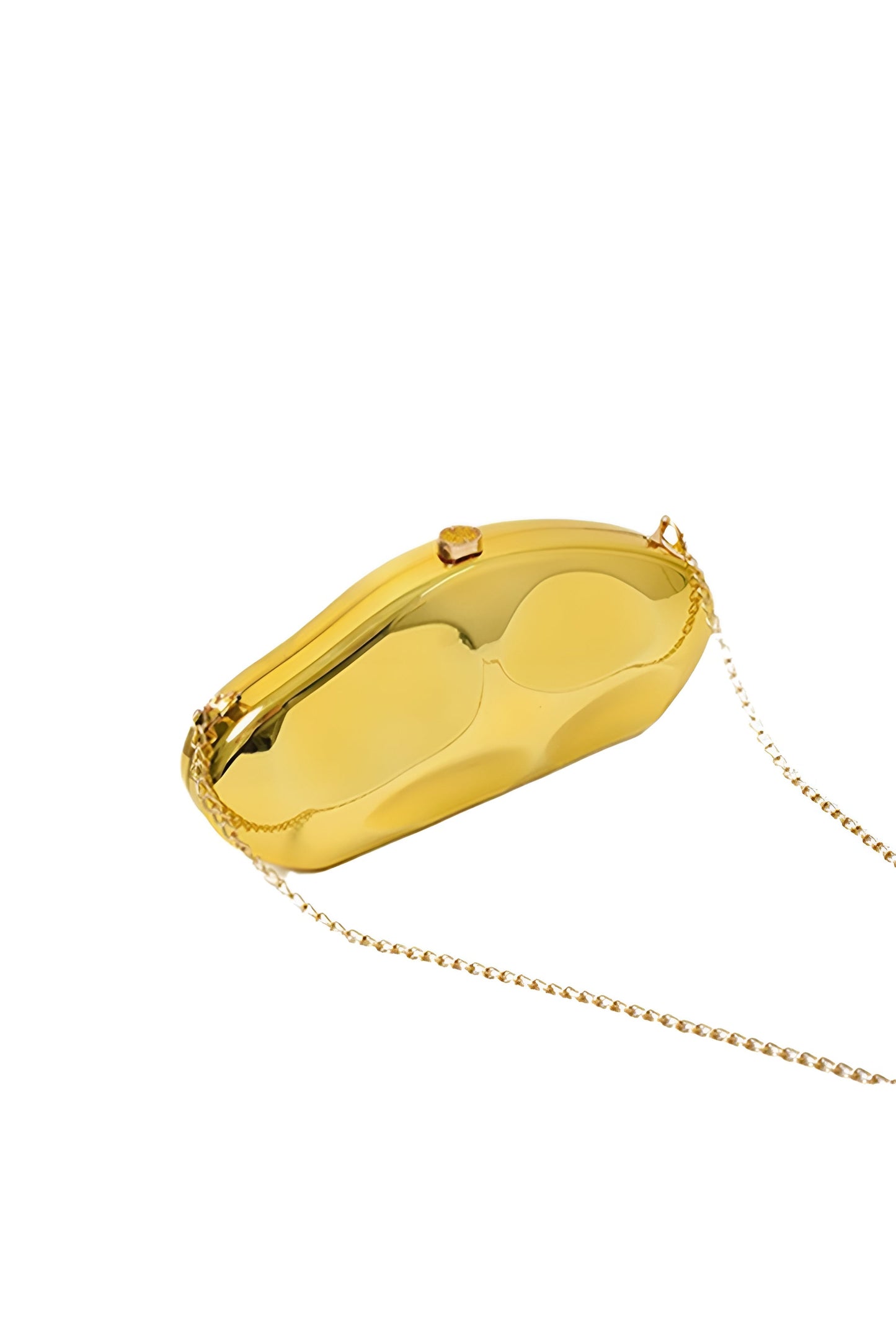 Metallic Box Shape Clutch Bag