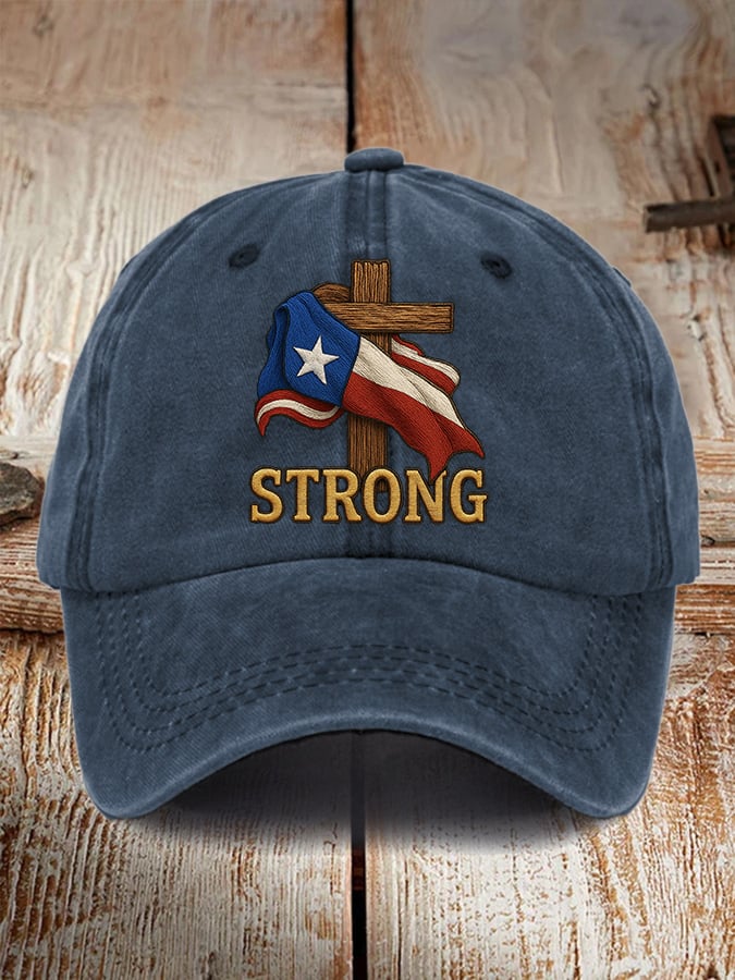 🙏💔Join us in praying for Texas.🙏Retro Texas Strong Faith Cross Print Baseball Cap