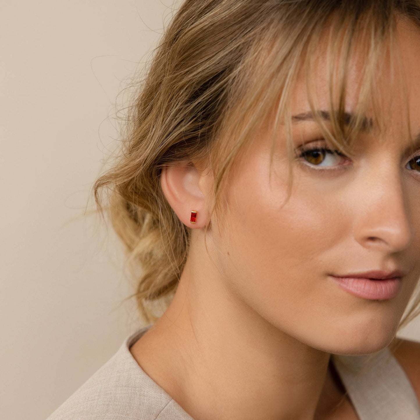 Birthstone Minimalist Earrings