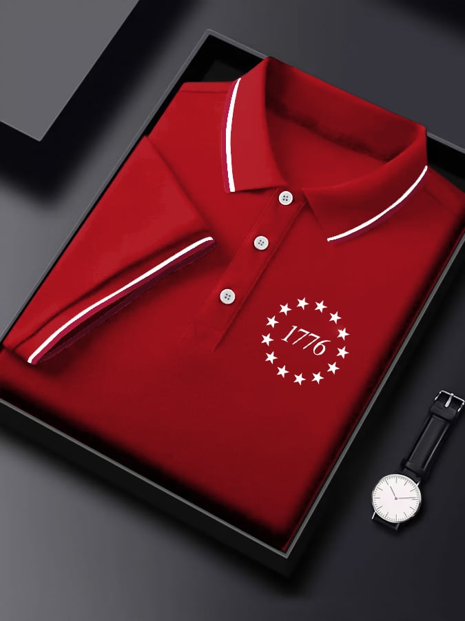 Men's 1776 Print Polo Shirt
