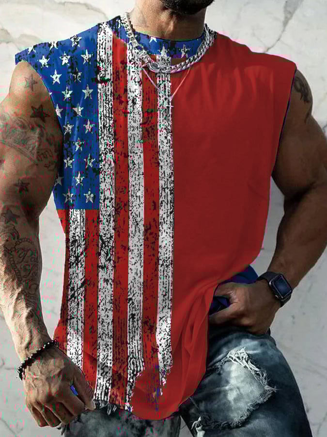Flag Men's Printed Tank Top