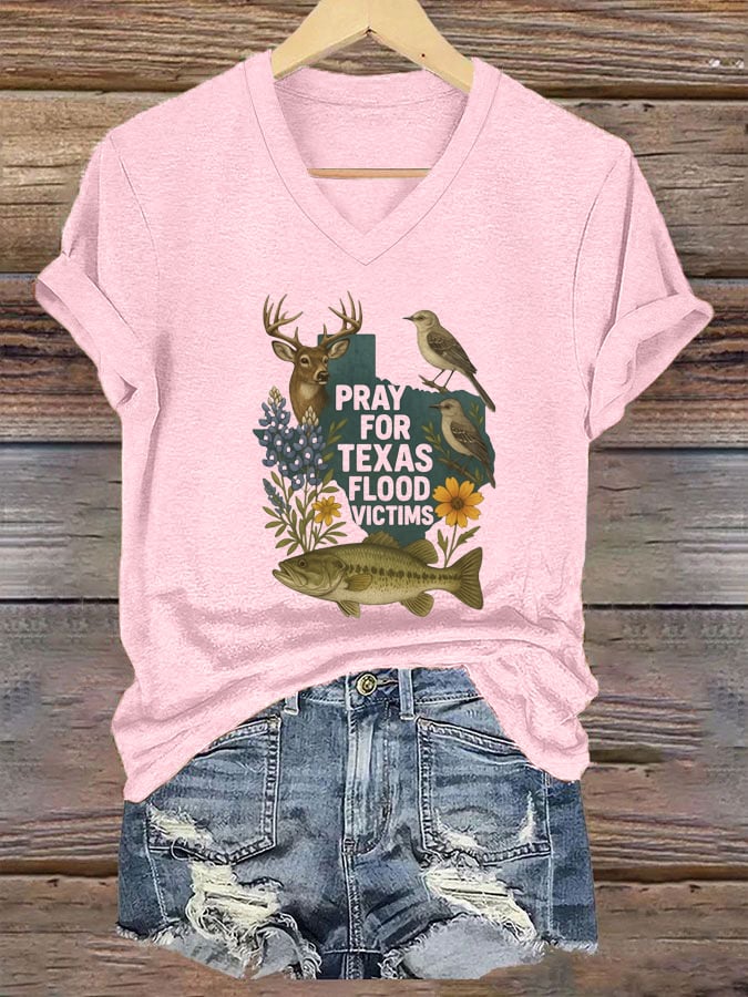 Women's Pray For Texas Print T-shirt
