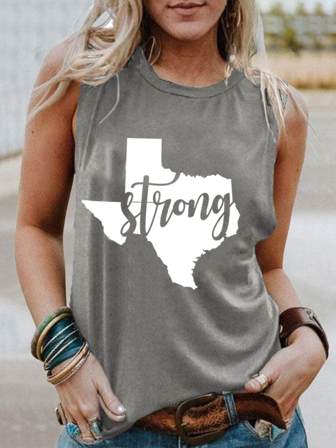 Women's Texas Strong Print Tank Top
