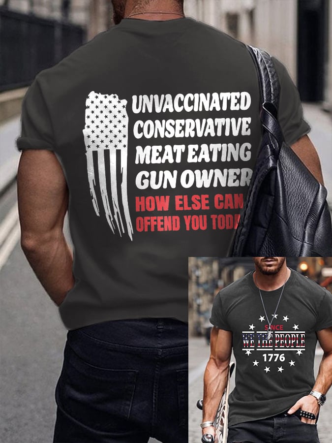 Men's Casual Print Short Sleeve T-Shirt