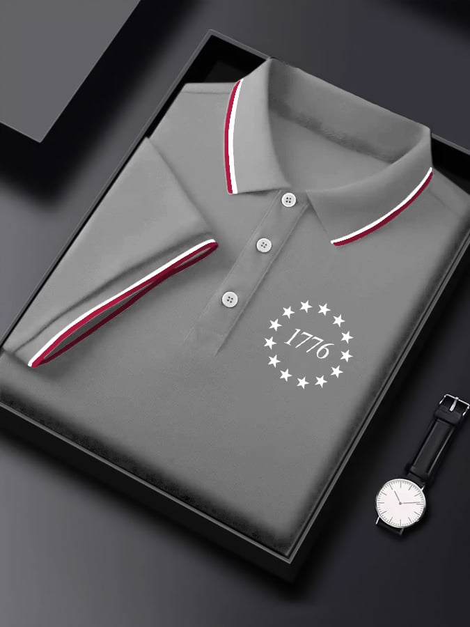 Men's 1776 Print Polo Shirt