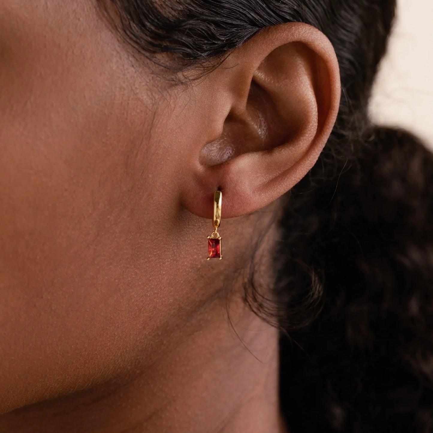 Gemstone Dainty Huggies