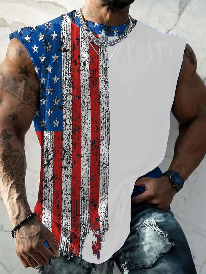 Flag Men's Printed Tank Top