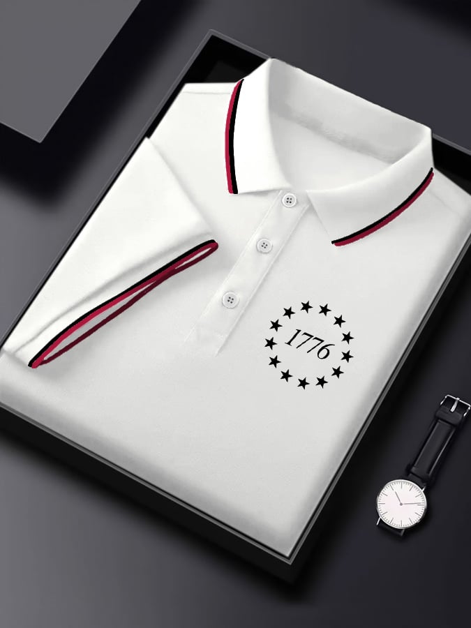 Men's 1776 Print Polo Shirt