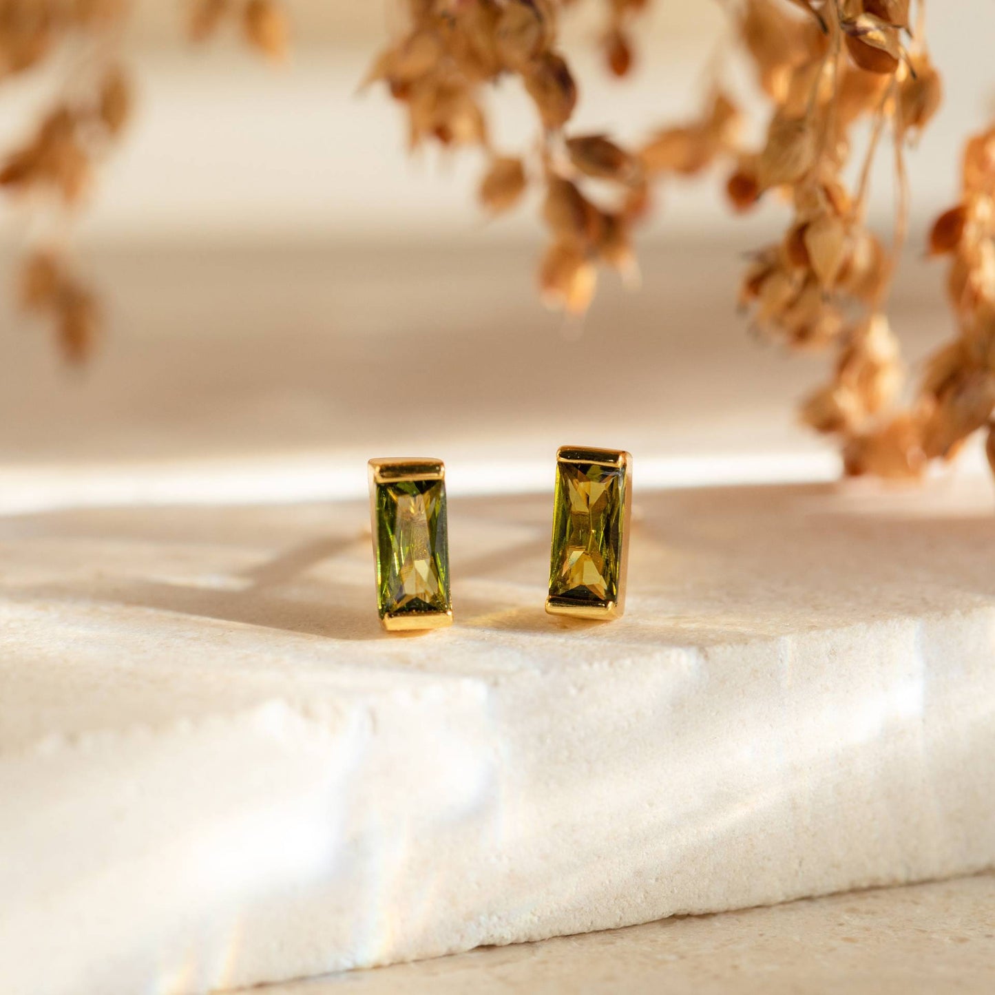 Birthstone Minimalist Earrings