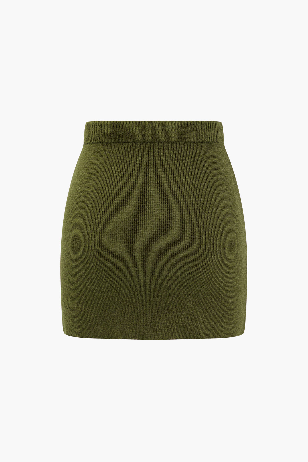 Basic Solid Knit Mini Skirt