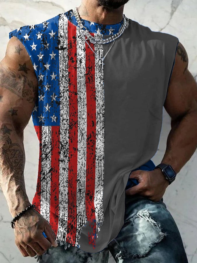 Flag Men's Printed Tank Top