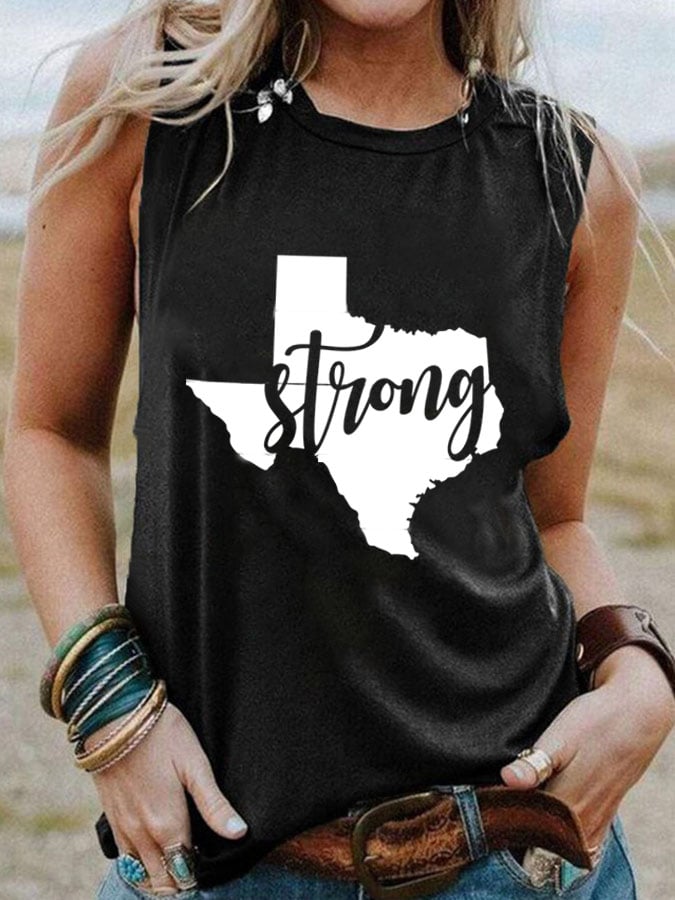 Women's Texas Strong Print Tank Top