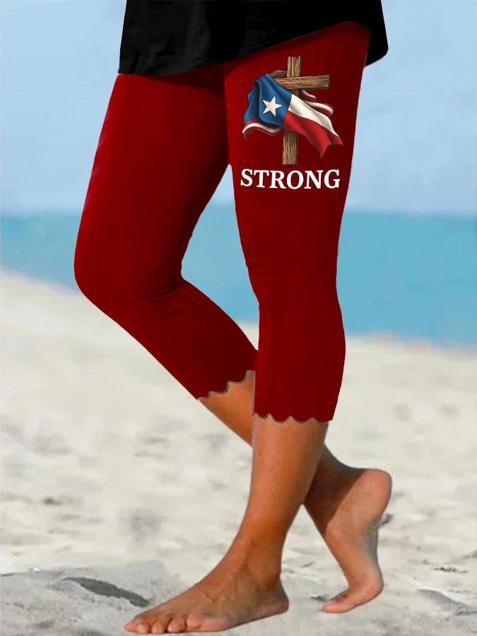 🙏💔Join us in praying for Texas.🙏Women's Texas Strong Printed Leggings