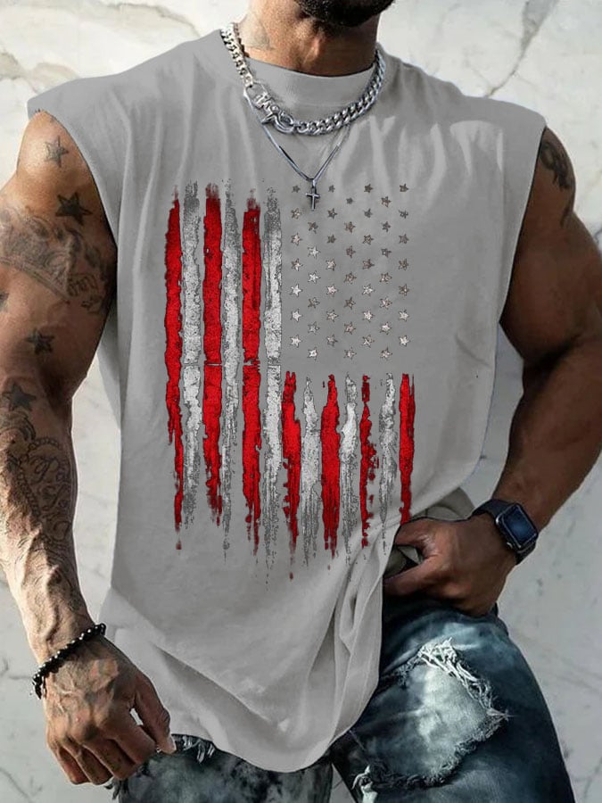 Men's Casual Printed Tank Top