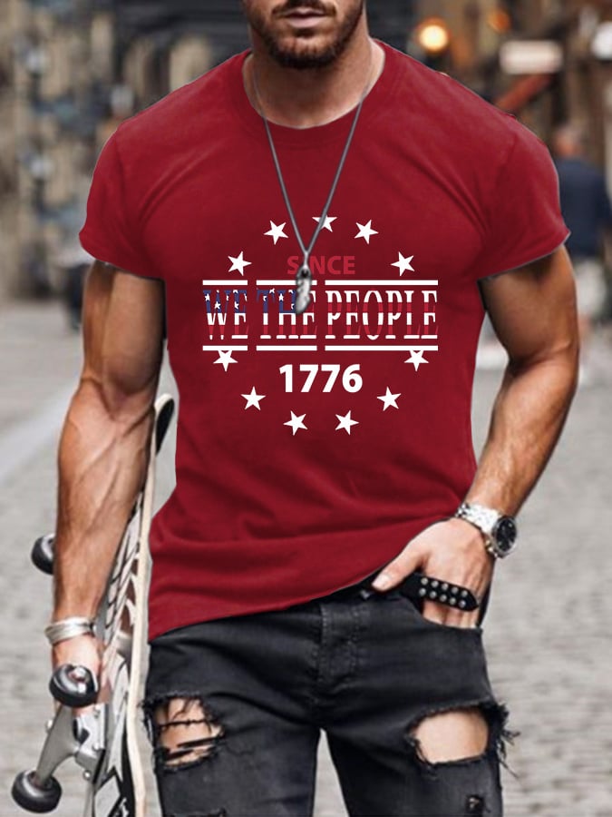 Men's Casual Print Short Sleeve T-Shirt