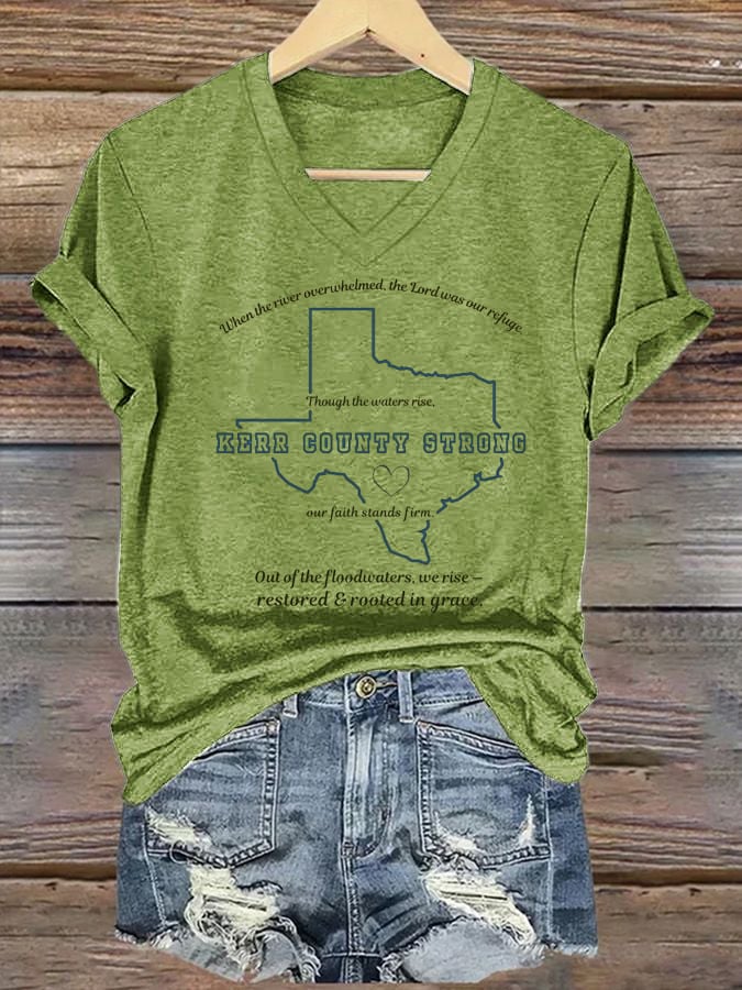 Women's Kerr County Strong V-neck T-shirt