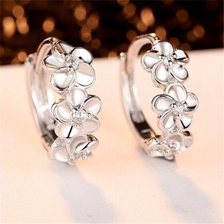 Flower Wreath 925 Silver Earrings
