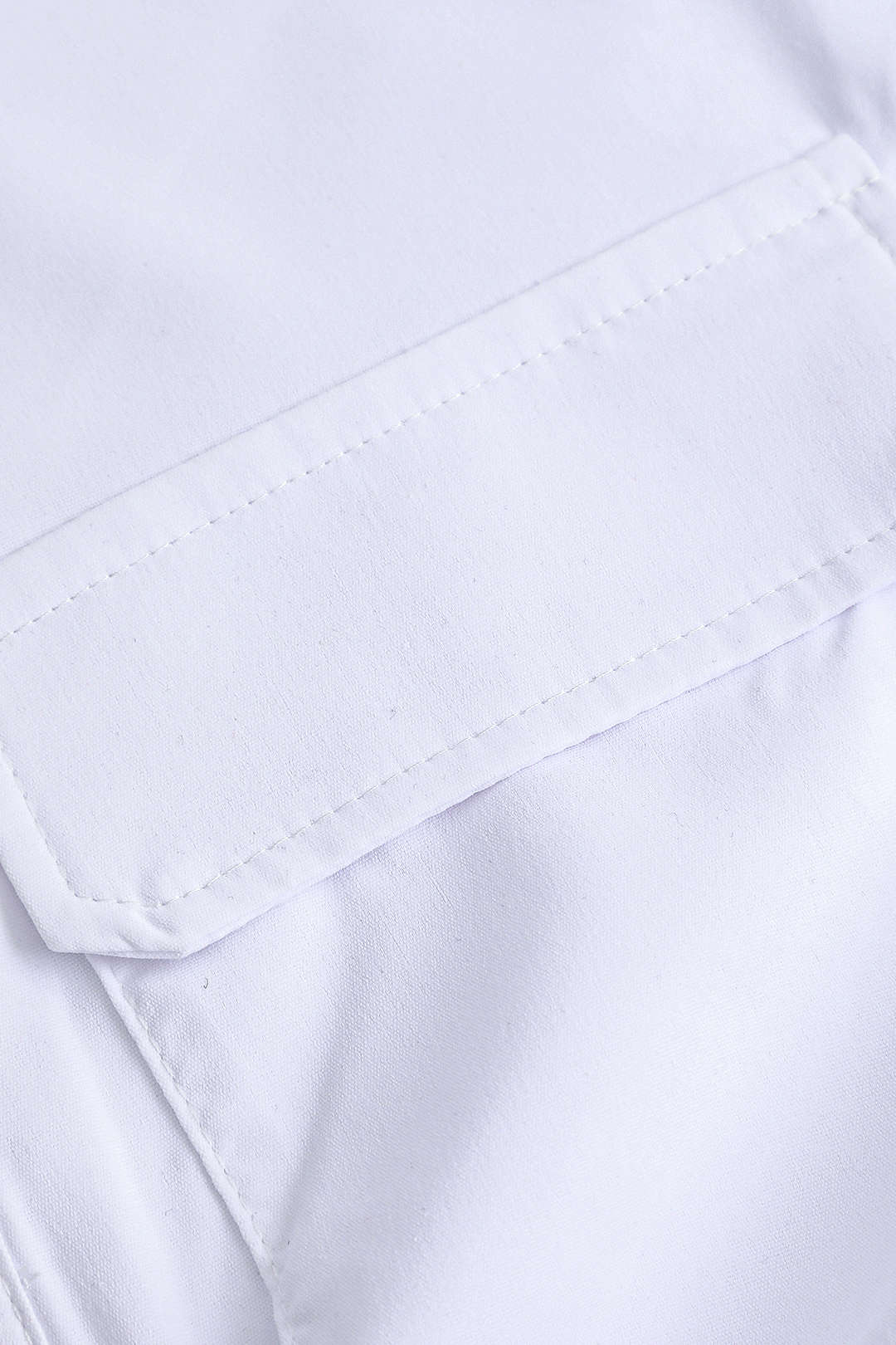 Basic Flap Pocket Twist Hem Shirt