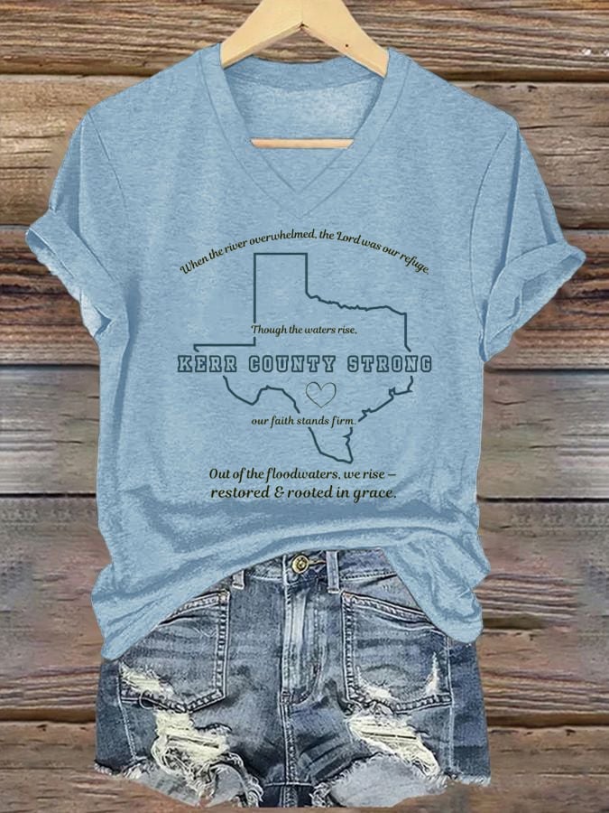 Women's Kerr County Strong V-neck T-shirt