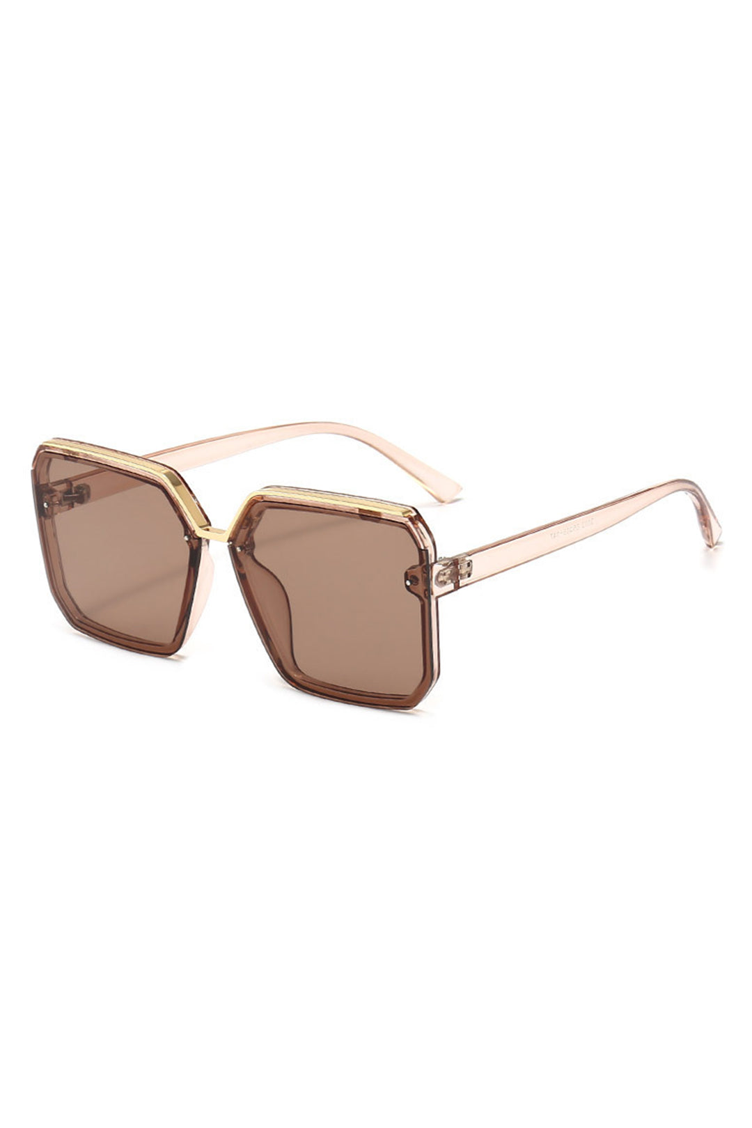 Geometric Oversized Square Frame Sunglasses