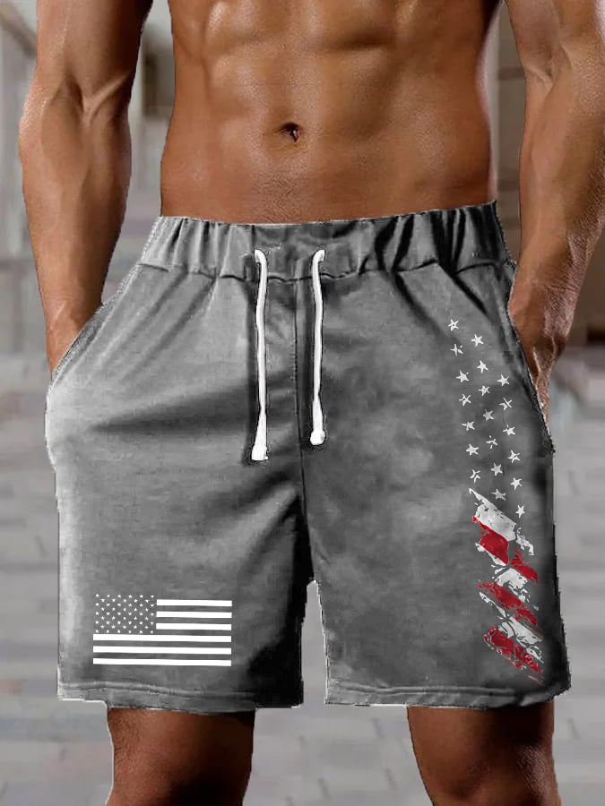 Men's Flag Independence Day Casual Shorts