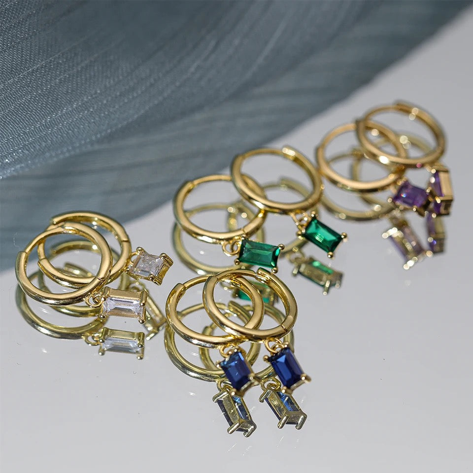 Gemstone Dainty Huggies
