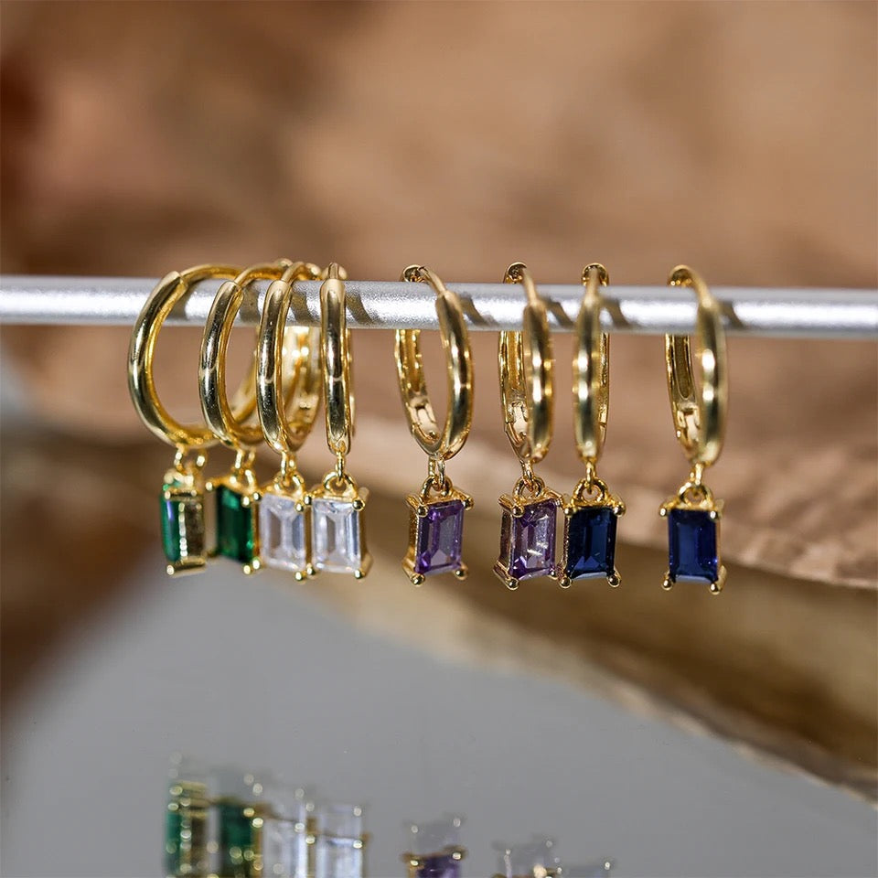 Gemstone Dainty Huggies