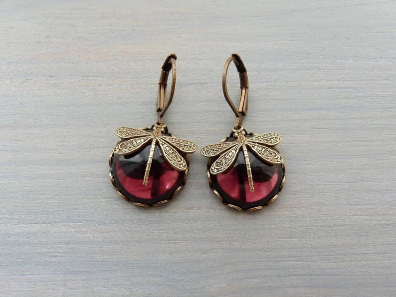 ART DECO Dragonfly Earrings