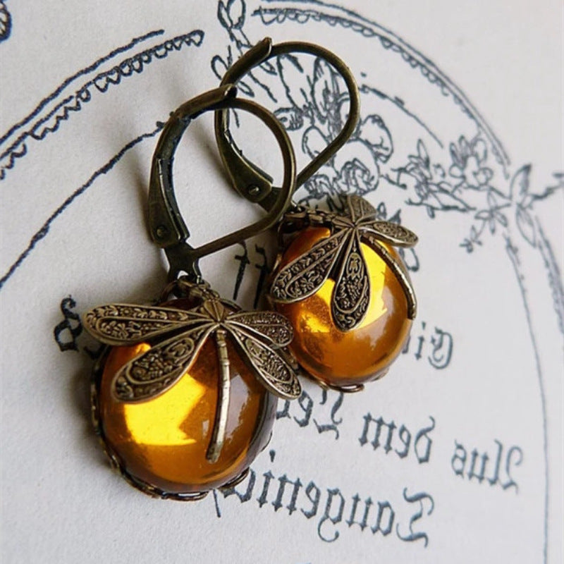 ART DECO Dragonfly Earrings