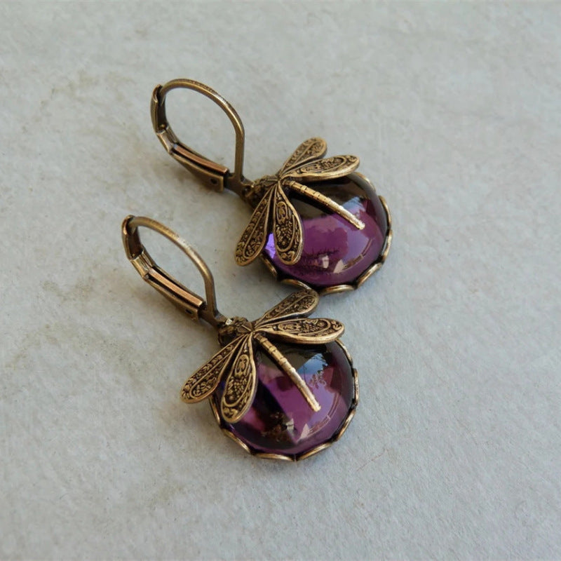 ART DECO Dragonfly Earrings