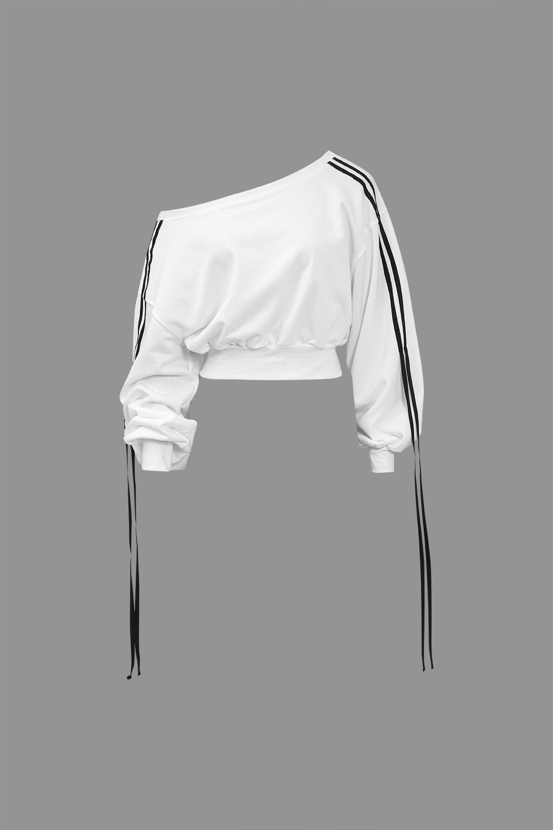 Contrast Tie-Up Sweatshirt
