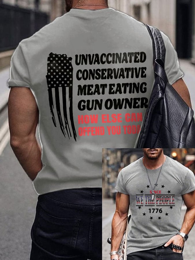 Men's Casual Print Short Sleeve T-Shirt