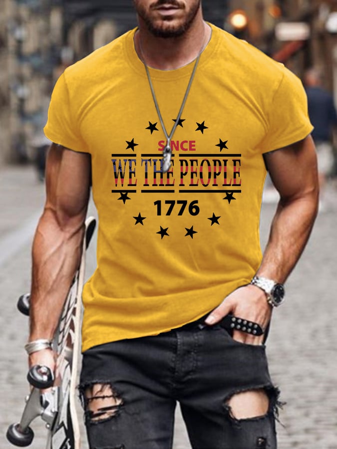 Men's Casual Print Short Sleeve T-Shirt