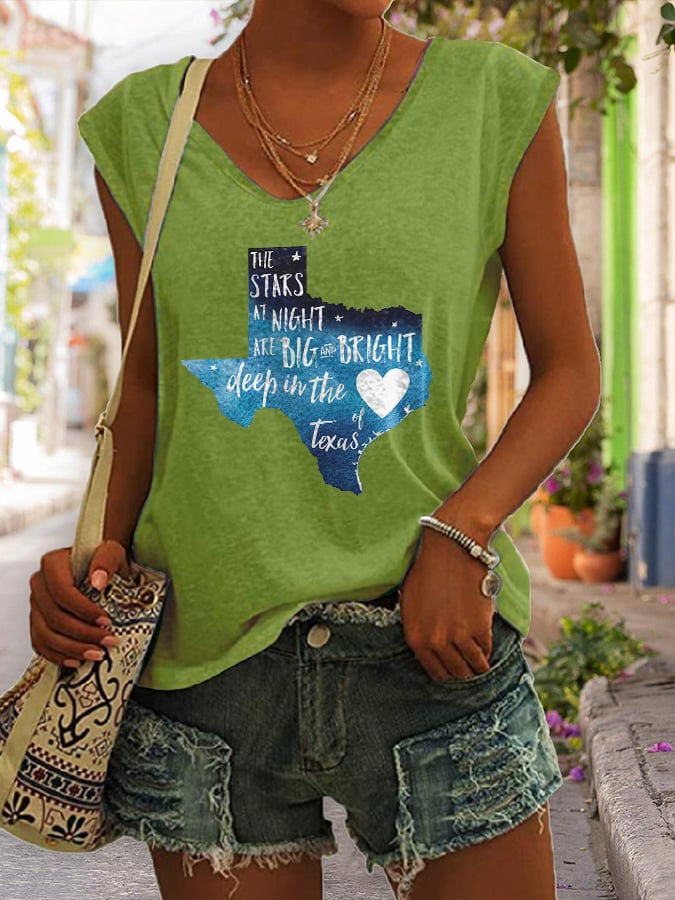 ππJoin us in praying for Texas.πV Neck Retro Texas Strong The Stars At Night Are Big And Bright Deep In The Heart Of Texas Print Tank Tops