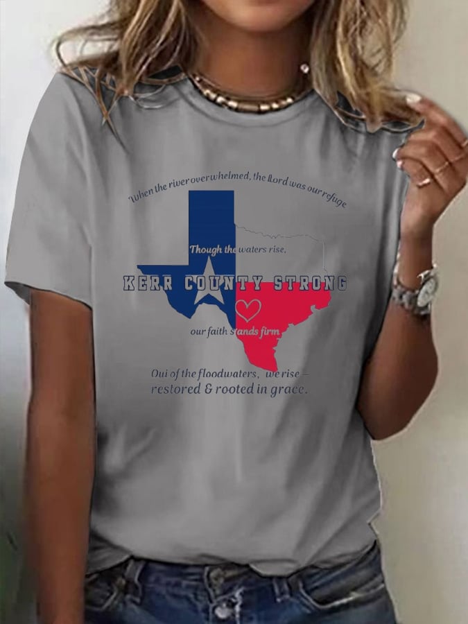 Women's Kerr County Strong Print Casual T-Shirt