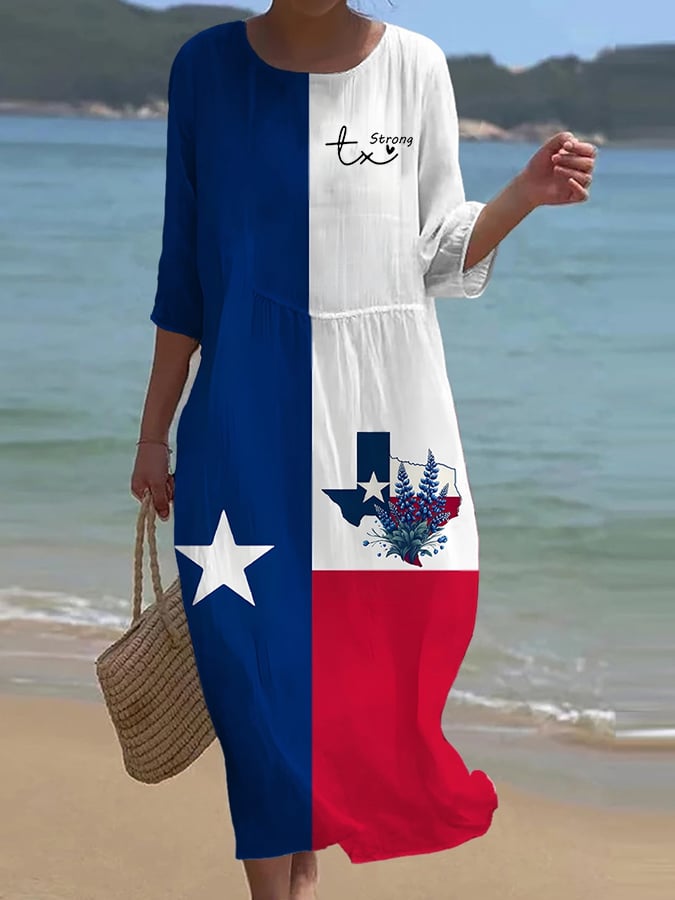 🙏💔Join us in praying for Texas.🙏Women's Texas Strong Casual Loose Dress