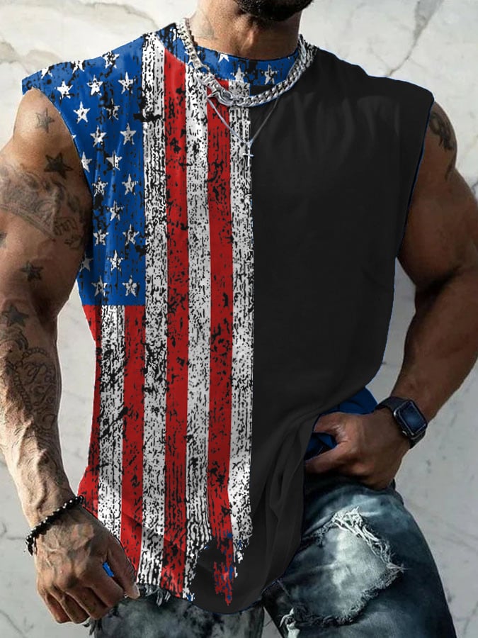 Flag Men's Printed Tank Top