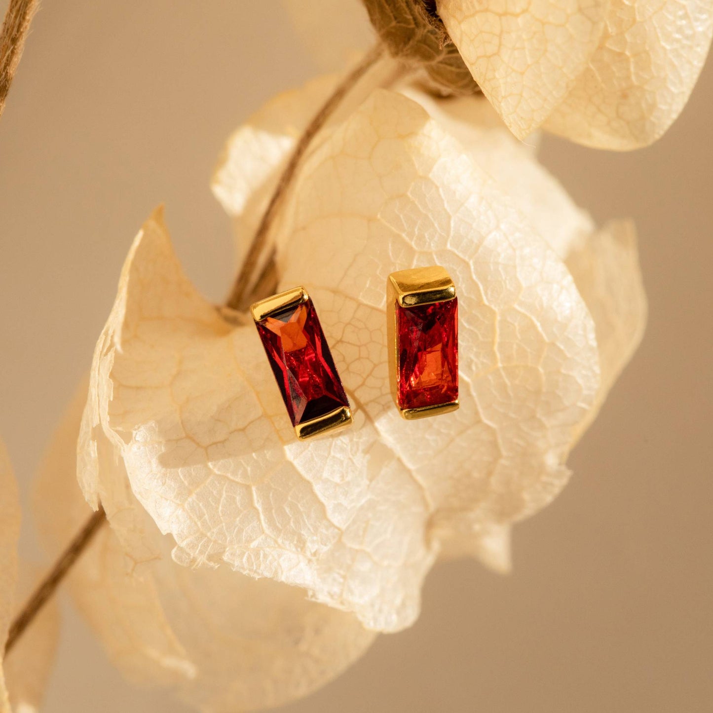 Birthstone Minimalist Earrings