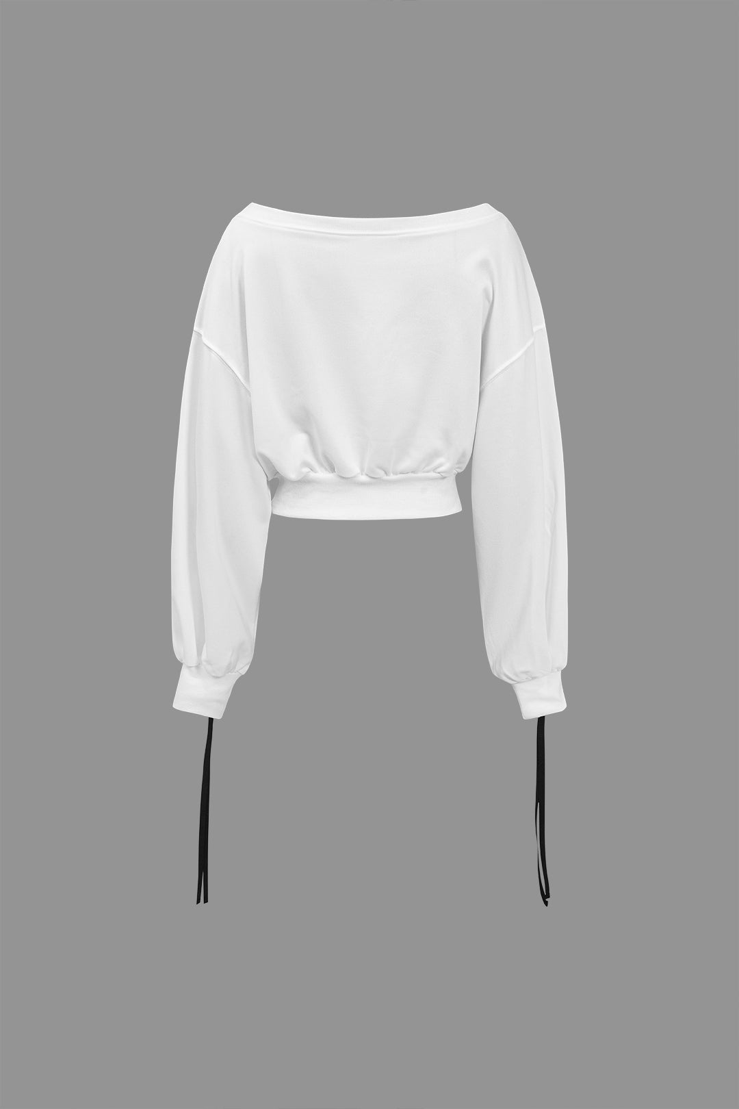 Contrast Tie-Up Sweatshirt