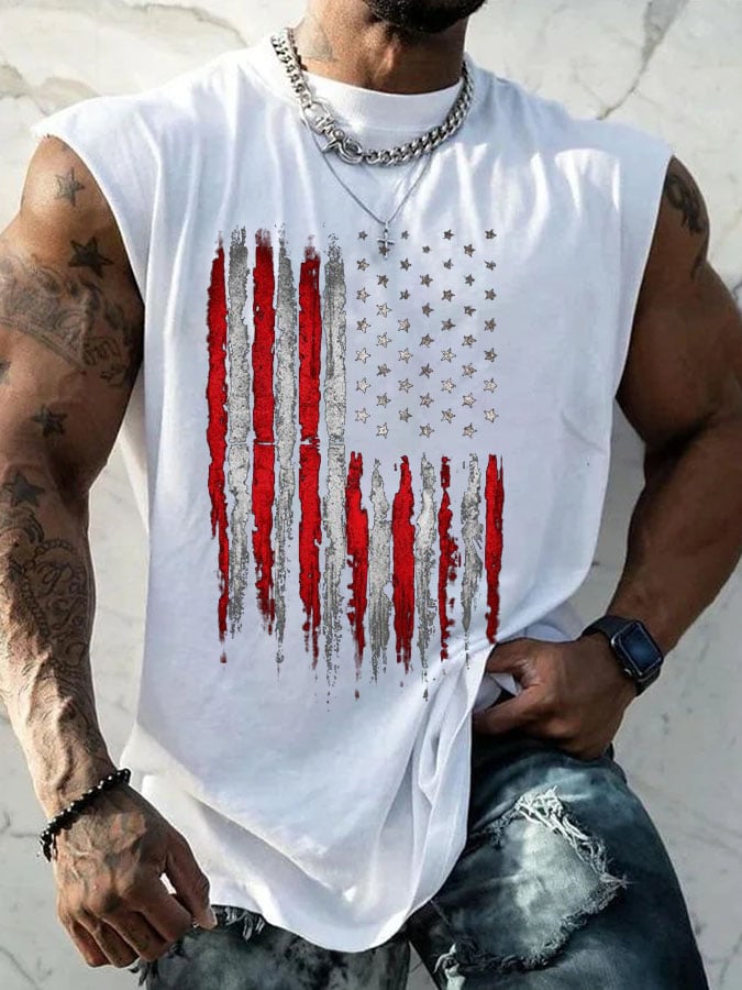 Men's Casual Printed Tank Top