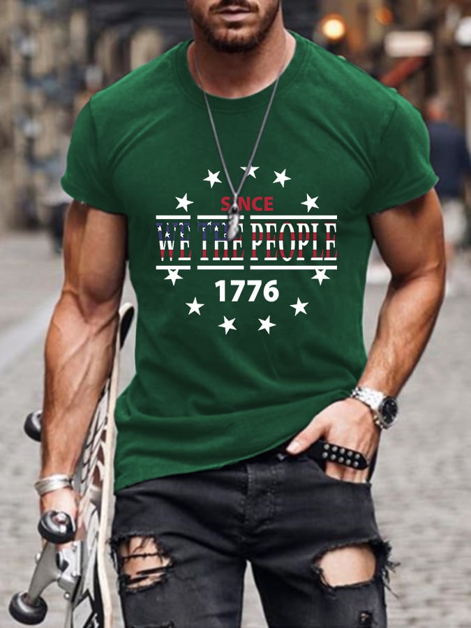 Men's Casual Print Short Sleeve T-Shirt