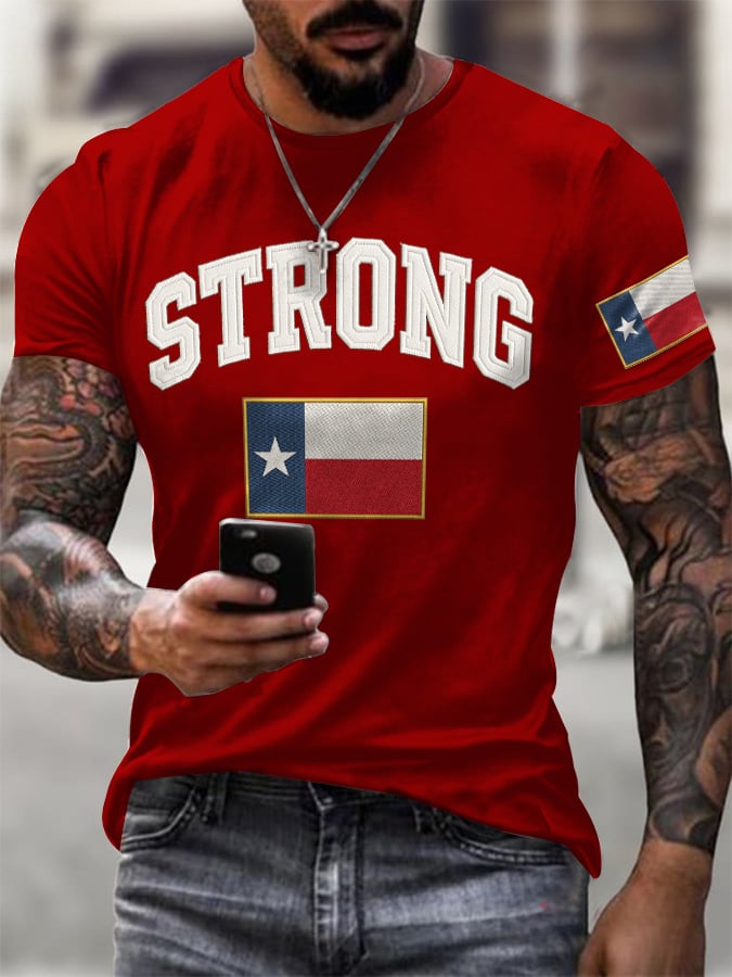 ๐๐Join us in praying for Texas.๐Men's Retro Pray For Texas Texas Strong Print T-Shirt