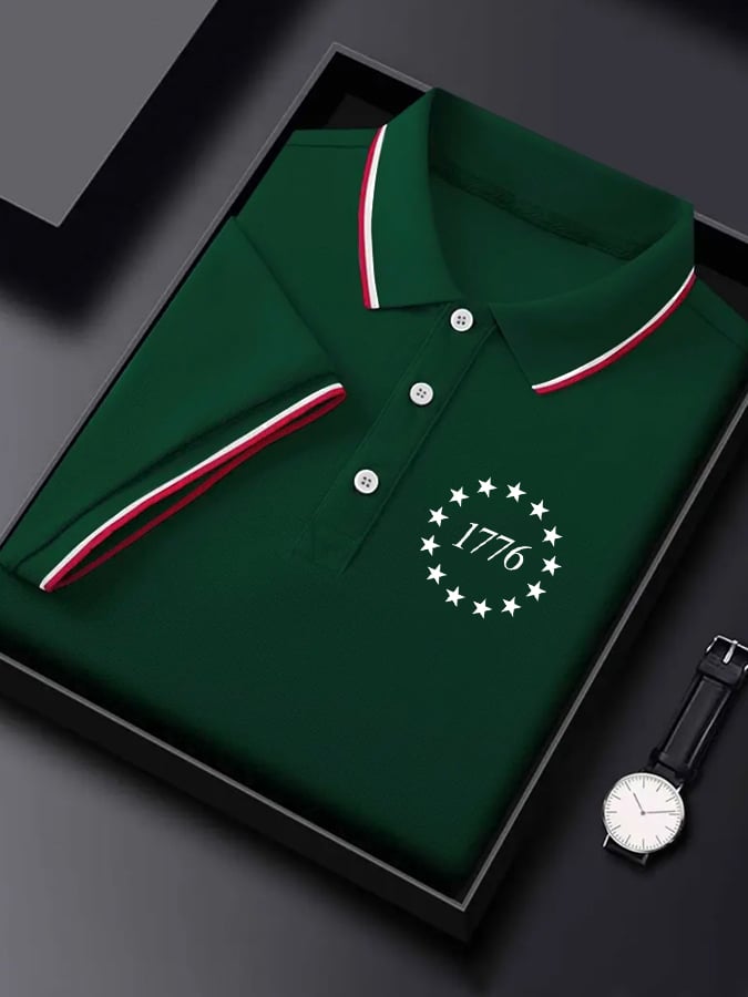 Men's 1776 Print Polo Shirt