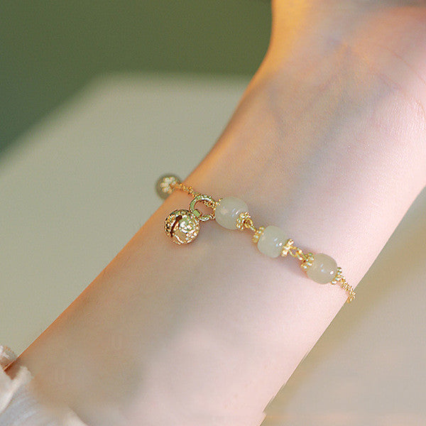 Hetian Jade Gemstone Crystal Bracelet