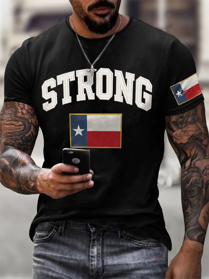 ๐๐Join us in praying for Texas.๐Men's Retro Pray For Texas Texas Strong Print T-Shirt