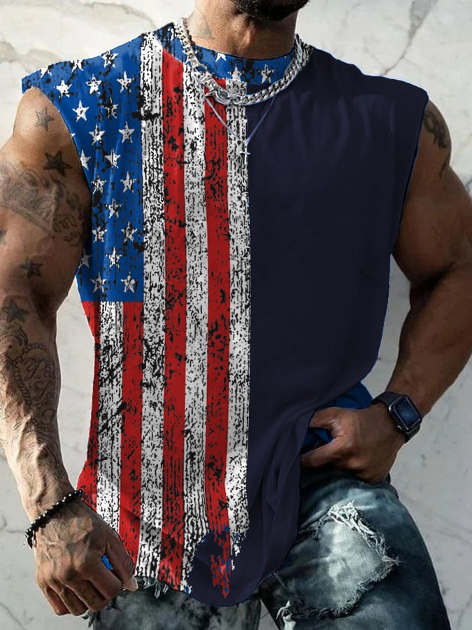 Flag Men's Printed Tank Top